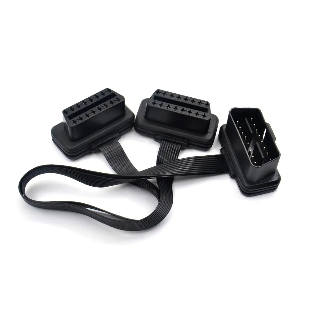 OBD II OBD2 Splitter HHO EFIE HEC CHIP Adapter Extension Cable 1-2 16 Pin Male To 16 Pin Female Connector for VP15 HHO Electric Fuel Injection Enhancer Chip HEC